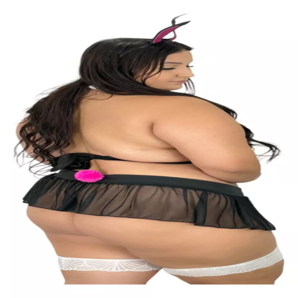 Fantasia Sexy Luxo Plus Size Coelha PlayBoy Pink - Imagem 2