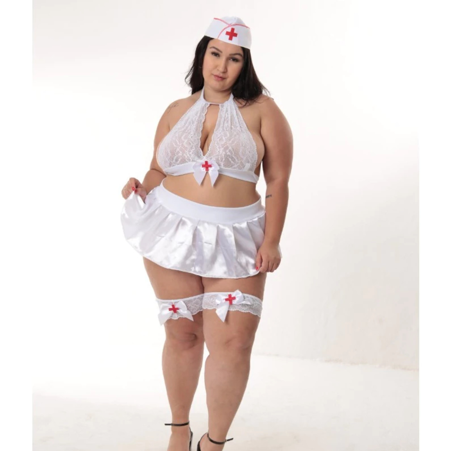 Fantasia Sexy Luxo Plus Size Enfermeira Lisa