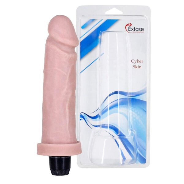 Pênis Realístico Cyber Skin 17X4,2Cm Com Vibro Êxtase - Imagem 2
