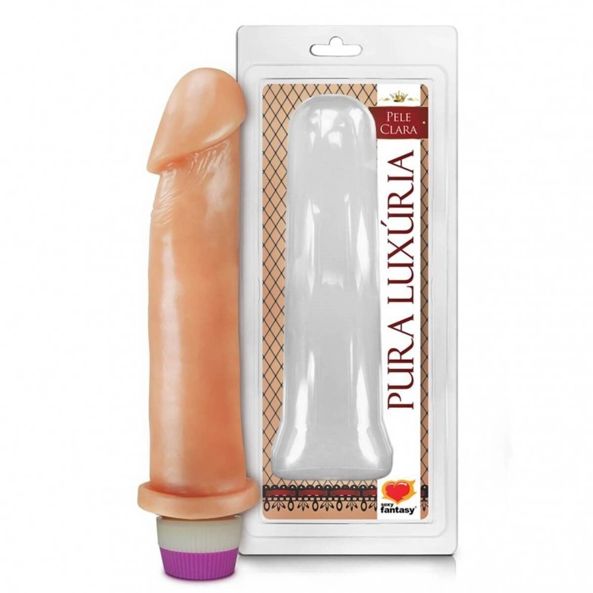 Pênis Realístico Com Vibro 22X5,8Cm Sexy Fantasy