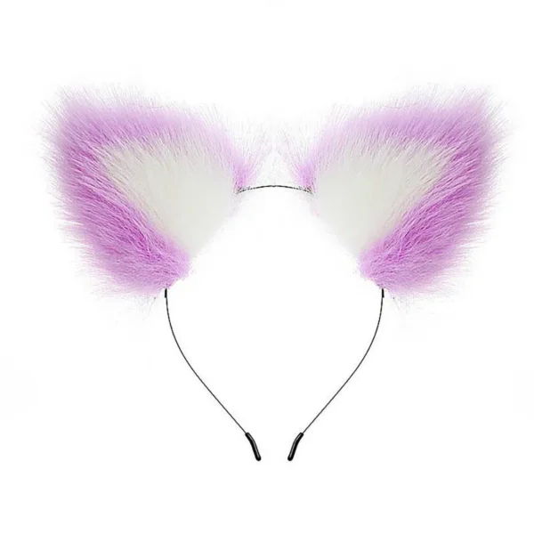 Kit Plug Anal Rabo de Coelho, Tiara de Orelha, Grampos para Mamilos e Gargantilha - Imagem 3
