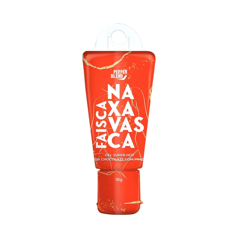 Faísca na Xavasca Gel Comestível Super Hot 18g Pepper Blend Chocolate com Pimenta