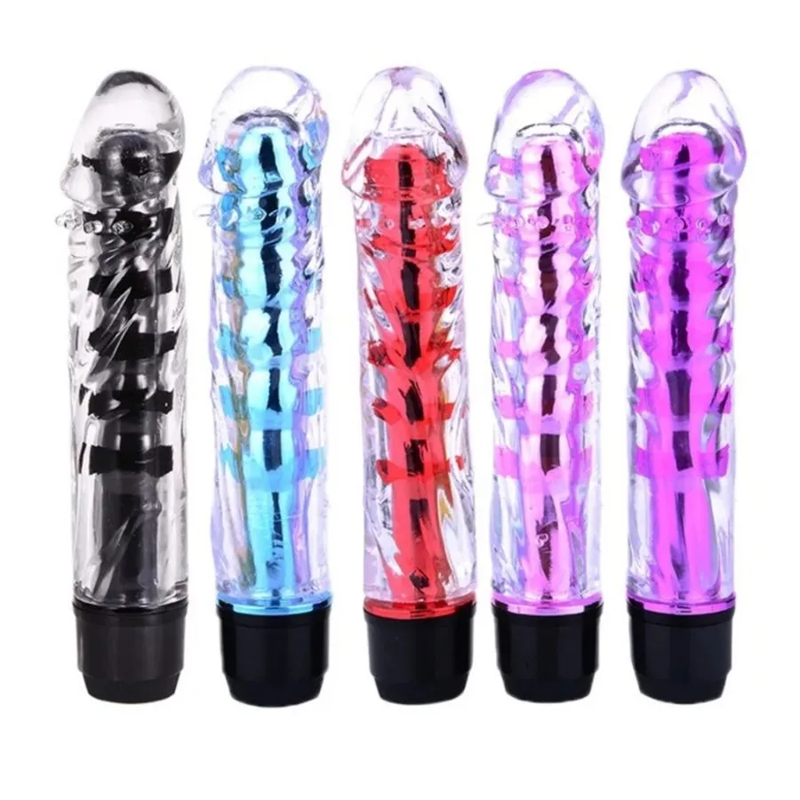 Vibrador Multivelocidade Translúcido com Glande Me Ame Sex Toys