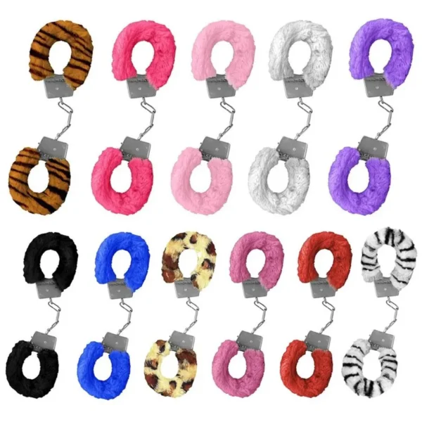 Algema de Metal Pelúcia Revestida Fur Love Cuffs - Imagem 2