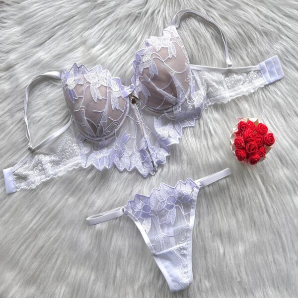 Conjunto Flowers Com Bojo Luxo D´Lingerie - Imagem 3