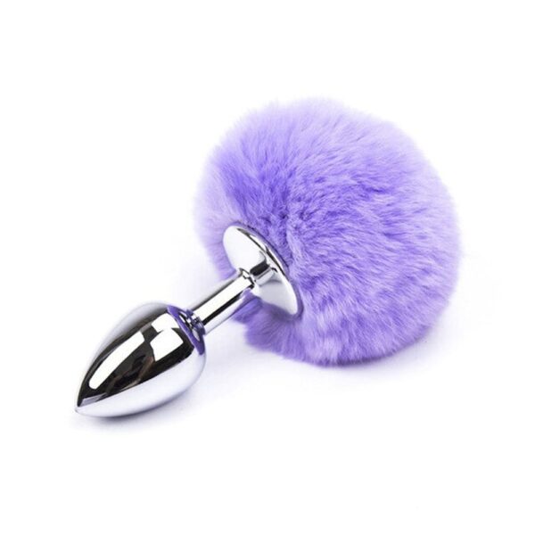 Plug Anal Em Metal Pompom Pequeno - Imagem 2