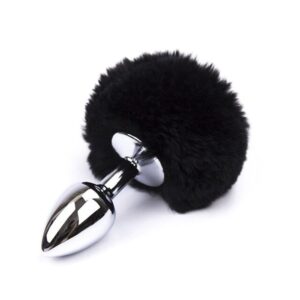 Plug Anal Em Metal Pompom Pequeno